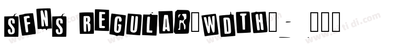 SFNS Regular_wdth_字体转换
